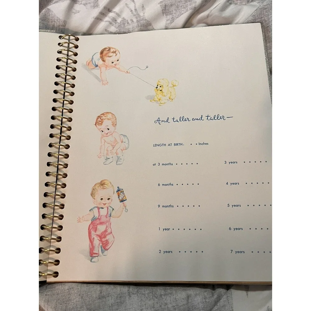 Vintage Kitschy‎ Photo Album Scrapbook Japan Giraffe  Birds Bear New Baby Book